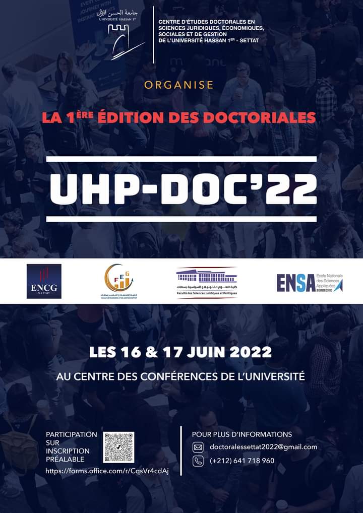 Première édition des doctoriales de l’UHP baptisée UHP-Doc’22
