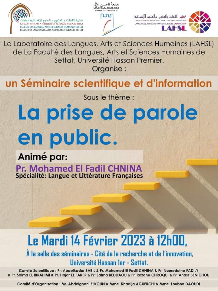 Séminaire scientifique et d’information sous le thème: La prise de parole en public