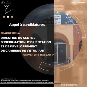 Appel à candidature : Chargé de mission de la direction du Centre d’Information, d’Orientation et de développement de Carrière de l’étudiant