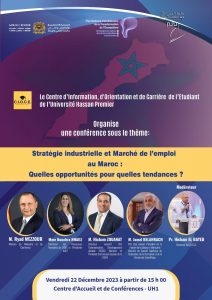 Conférence « Stratégie industrielle et Marché de l’emploi au Maroc :  Quelles opportunités pour quelles tendances ? »