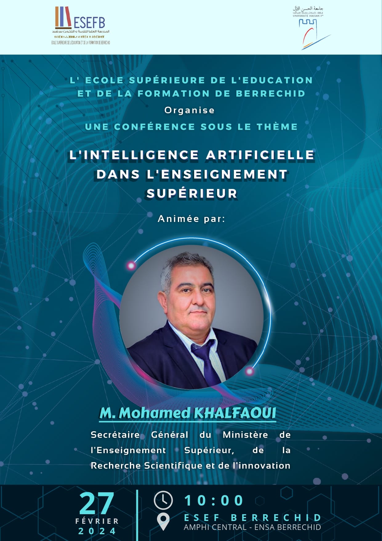 Conférence « L’intelligence artificielle dans l’enseignement supérieur »